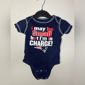 NFL New England Patriots Infant Onesie With Snaps Navy Blue Size 0-3 Months